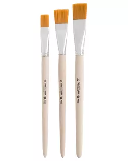 Набор кистей №1, синтетика (плоская №16,20,24), 3шт/уп, Astra&Craft арт. АРС-63734-1-АРС0001307645