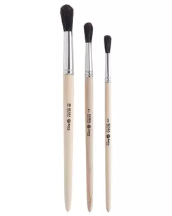 Набор кистей №2, белка (круглая ученическая №5,7,10), 3шт/уп, Astra&Craft арт. АРС-63745-1-АРС0001307656