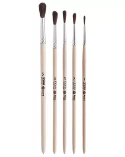 Набор кистей №1, пони (круглая №1,2,3,4,5), 5шт/уп, Astra&Craft арт. АРС-63746-1-АРС0001307657