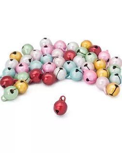 QYB-001 Бубенчики для творчества и рукоделия 'Жемчужные', ассорти 7 цв., 8мм, 30шт/упак, Astra&Craft арт. АРС-64190-1-АРС0001307897