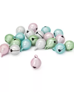 QYB-002 Бубенчики для творчества и рукоделия 'Жемчужные', ассорти 4цв., 10мм, 20шт/упак, Astra&Craft арт. АРС-64191-1-АРС0001307904