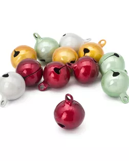 QYB-012 Бубенчики для творчества и рукоделия 'Жемчужные', ассорти 4цв., 18мм, 12шт/упак, Astra&Craft арт. АРС-64201-1-АРС0001307914