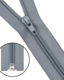 Молния витая т5 1 замок 60см (243 серый) арт. АРС-64762-1-АРС0001308081