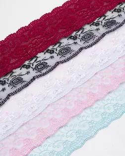 Набор кружева капрон ассорти, 5 шт по 1,5 м (+-5см), ширина от 10 до 12,7 см арт. АРС-63811-1-АРС0001310149