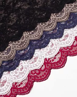 Набор эластичного кружева ассорти, 5 шт по 1,5 м (+-5см), ширина 40 см арт. АРС-63812-1-АРС0001310150