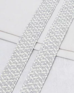3Al294 Стропа ременная с принтом эластичная (100% полипропиленовое волокно) 40мм*45,72м (ZH813 серый/белый) арт. АРС-65309-1-АРС0001310324