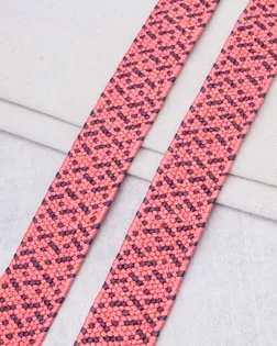 3Al294 Стропа ременная с принтом эластичная (100% полипропиленовое волокно) 40мм*45,72м (ZH837 красный/чёрный) арт. АРС-65311-1-АРС0001310326