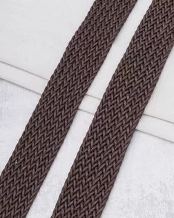 3Al299 Стропа ременная плетеная вощёная (100% полиэстер) 45мм*45,72м (ZH108 коричневый) арт. АРС-65324-1-АРС0001310339