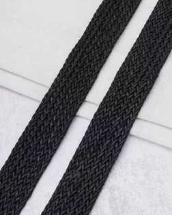 3Al299 Стропа ременная плетеная вощёная (100% полиэстер) 45мм*45,72м (ZH400 чёрный) арт. АРС-65327-1-АРС0001310342