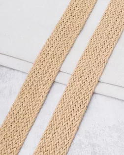 3Al299 Стропа ременная плетеная вощёная (100% полиэстер) 45мм*45,72м (ZH218 бежевый) арт. АРС-65328-1-АРС0001310343