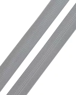 3Al355 Стропа ременная со светоотражающими полосками (100% полиэстер) 24мм*45,72м (04 серый) арт. АРС-65187-1-АРС0001310377