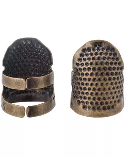 4AL-279 Наперсток регулируемый, размер S, металл, упак/2шт арт. АРС-65669-1-АРС0001310702