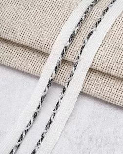 3Al303 Кант декоративный с люрексом 11мм*27,43м (05 белый/серебро) арт. АРС-65258-1-АРС0001310810