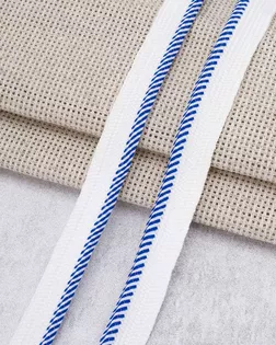 3Al307 Кант декоративный 11мм*27,43м (белый/40 синий) арт. АРС-65098-1-АРС0001310817