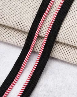 3Al307 Кант декоративный 11мм*27,43м (черный/26 красный) арт. АРС-65102-1-АРС0001310821