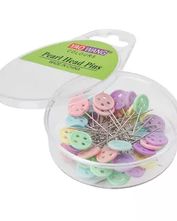 4AL-194 Булавки портновские 5см для квилтинга в футляре, упак/50шт (пуговка) арт. АРС-65486-1-АРС0001310939