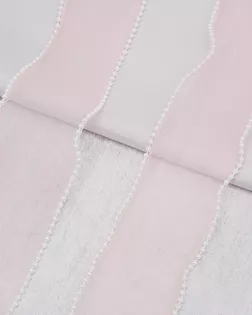 3Al222 Лента декоративная с бусинами (100% органза) 7см*9,14м (02 розовый) арт. АРС-65586-1-АРС0001311661