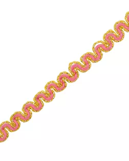 С3794Г17 Тесьма вяз. Отделочная 'змейка' рис. 9404,10мм*10м (розовый/золото) арт. АРС-64680-1-АРС0001312864