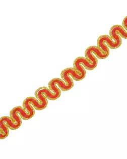 С3794Г17 Тесьма вяз. Отделочная 'змейка' рис. 9404,10мм*10м (красный/золото) арт. АРС-64681-1-АРС0001312865