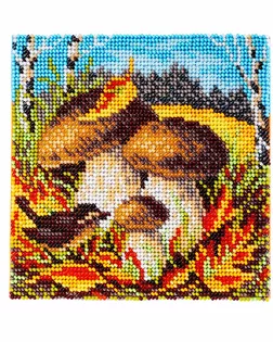 Т30_5206 Набор для вышивания бисером 'Боровики' 14*14см, Кроше арт. АРС-65053-1-АРС0001313344