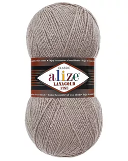 Пряжа ALIZE 'Lanagold fine' 100 гр. 390м (49%шерсть, 51% акрил) (990 пепельный беж) арт. АРС-65014-1-АРС0001313399 Пряжа ALIZE 'Lanagold fine' 100 гр. 390м (49%шерсть, 51% акрил) (990 пепельный беж) арт. АРС-65014-1-АРС0001313399