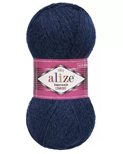 Пряжа ALIZE 'Superwash Comfort Socks' 100гр. 420м. (75% SW шерсть, 25% полиамид) (958 ночной сапфир) арт. АРС-65020-1-АРС0001313413 Пряжа ALIZE 'Superwash Comfort Socks' 100гр. 420м. (75% SW шерсть, 25% полиамид) (958 ночной сапфир) арт. АРС-65020-1-АРС0001313413