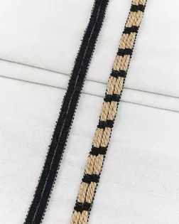 23511 Тесьма 1-Н34 1,2см (80%лен 20% х/б) 20м, цв. черный арт. АРС-64928-1-АРС0001314193