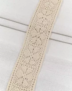 29402 Тесьма 834 хлопок 5,5см (+- 0,2см) вязаная, уп. 10м, цв. беж. арт. АРС-64936-1-АРС0001314201