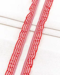 26064 Тесьма-рюш эластичная односторонняя в клетку п/э 2,0см*20м, цв.красн. арт. АРС-64967-1-АРС0001314234 26064 Тесьма-рюш эластичная односторонняя в клетку п/э 2,0см*20м, цв.красн. арт. АРС-64967-1-АРС0001314234