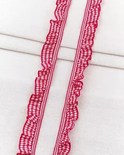 26064 Тесьма-рюш эластичная односторонняя в клетку п/э 2,0см*20м, цв.мал. арт. АРС-64968-1-АРС0001314235 26064 Тесьма-рюш эластичная односторонняя в клетку п/э 2,0см*20м, цв.мал. арт. АРС-64968-1-АРС0001314235