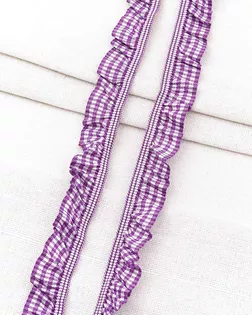 26064 Тесьма-рюш эластичная односторонняя в клетку п/э 2,0см*20м, цв.сир. арт. АРС-64969-1-АРС0001314236 26064 Тесьма-рюш эластичная односторонняя в клетку п/э 2,0см*20м, цв.сир. арт. АРС-64969-1-АРС0001314236