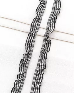 26064 Тесьма-рюш эластичная односторонняя в клетку п/э 2,0см*20м, цв.чёрн. арт. АРС-64970-1-АРС0001314237 26064 Тесьма-рюш эластичная односторонняя в клетку п/э 2,0см*20м, цв.чёрн. арт. АРС-64970-1-АРС0001314237