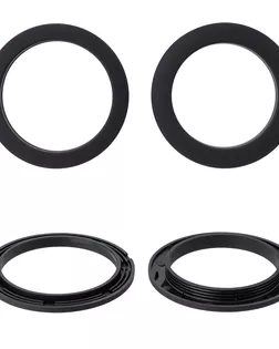 Люверс шторный круглый d-50мм с многоур. замком пластик, 46 черный софт тач арт. АРС-65378-1-АРС0001314515