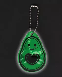 7818065 Светоотражающий элемент двусторон. авокадо 4,1*6см цепочка, зелёный арт. АРС-65296-1-АРС0001314619