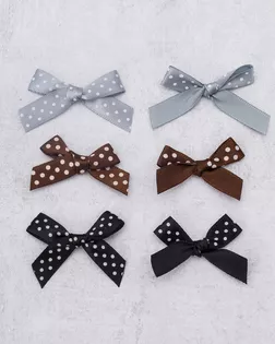 Набор пришивных бантиков №3, 40*28мм, 3 цвета ассорти, 12шт арт. АРС-65966-1-АРС0001314931