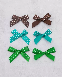 Набор пришивных бантиков №4, 40*28мм, 3 цвета ассорти, 12шт арт. АРС-65967-1-АРС0001314932