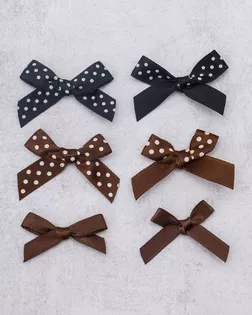 Набор пришивных бантиков №5, 40*28мм, 3 цвета ассорти, 12шт арт. АРС-65968-1-АРС0001314933