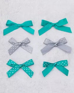 Набор пришивных бантиков №6, 40*28мм, 3 цвета ассорти, 12шт арт. АРС-65969-1-АРС0001314934