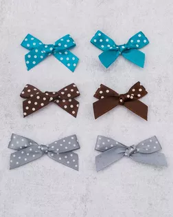 Набор пришивных бантиков №7, 40*28мм, 3 цвета ассорти, 12шт арт. АРС-65970-1-АРС0001314935