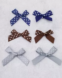 Набор пришивных бантиков №8, 40*28мм, 3 цвета ассорти, 12шт арт. АРС-65971-1-АРС0001314936