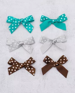 Набор пришивных бантиков №9, 40*28мм, 3 цвета ассорти, 12шт арт. АРС-65972-1-АРС0001314937