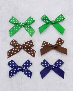 Набор пришивных бантиков №10, 40*28мм, 3 цвета ассорти, 12шт арт. АРС-65973-1-АРС0001314938