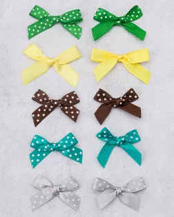 Набор пришивных бантиков №15, 40*28мм, 5 цветов ассорти, 20шт арт. АРС-65978-1-АРС0001314943