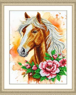 Б1521 Набор для вышивания бисером 'Гнедая' 30*40см арт. АРС-65507-1-АРС0001314994