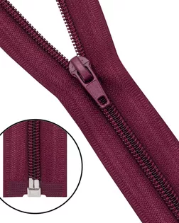 Молния витая т5 1 замок 75см (021 бордо) арт. АРС-64748-1-АРС0000829493