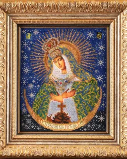 В161 Набор для вышивания бисером 'Кроше' 'Острабрамская Богородица', 20x24 см арт. АРС-50349-1-АРС0000834334