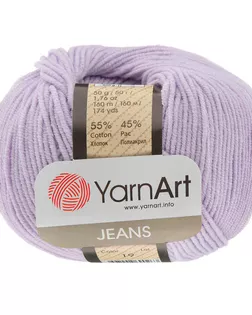 Пряжа YarnArt 'Jeans' 50гр 160м (55% хлопок, 45% полиакрил) (19 светло-сиреневый) арт. АРС-50552-1-АРС0000852782