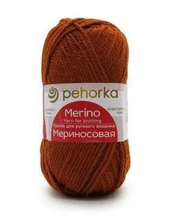 Пряжа Пехорка 'Мериносовая' (50%шерсть, 50%акрил) (344-Красная глина) арт. АРС-50644-1-АРС0000865386