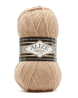 Пряжа ALIZE 'Superlana klasik' (однотонная) 100гр. 280м. (75% акрил, 25%шерсть) ТУ (05 бежевый) арт. АРС-52063-1-АРС0000979424
