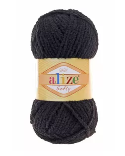 Пряжа ALIZE 'Softy' (100% микрополиэстер) (60 черный) арт. АРС-51617-1-АРС0000991399